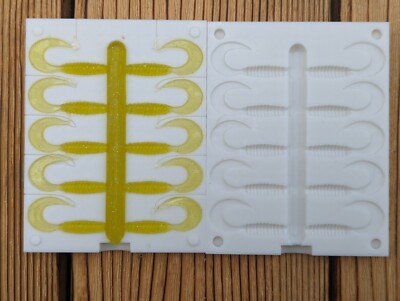 Manns Manns Twister Fishing Mold DIY Mould Lure Bait Soft 1.6inch 40mm 3.82