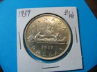 Stunning 1937, FIRST YEAR SILVER DOLLAR, King Geo. VI, Lustrous, High Grade