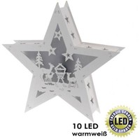 10 Led Lichterbild Leuchtstern Weihnachten Advent Beleuchtung Stern Silhouette
