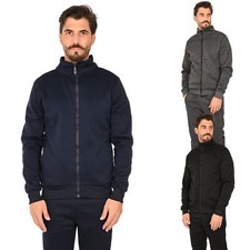 Felpa Uomo Invernale con Collo Alto Sportiva Maglione Felpato Cerniera Slim Fit