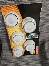 Duracell 5 Wireless LED Puck Lights w/ Directional Base No Battery