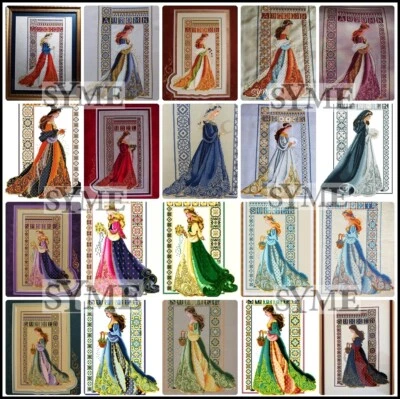 Set of 10 Cross Stitch Pattern PDF Saga Lavender Lace Mirabilia Nora Corbett Bella