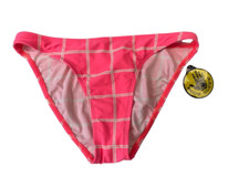 Body Glove Women's Crush Plaid Bikini Bottoms, Pink Fabulush, Small