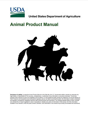 720 Page USDA Import Export Animal Product Manual (APM) Second Edition on CD
