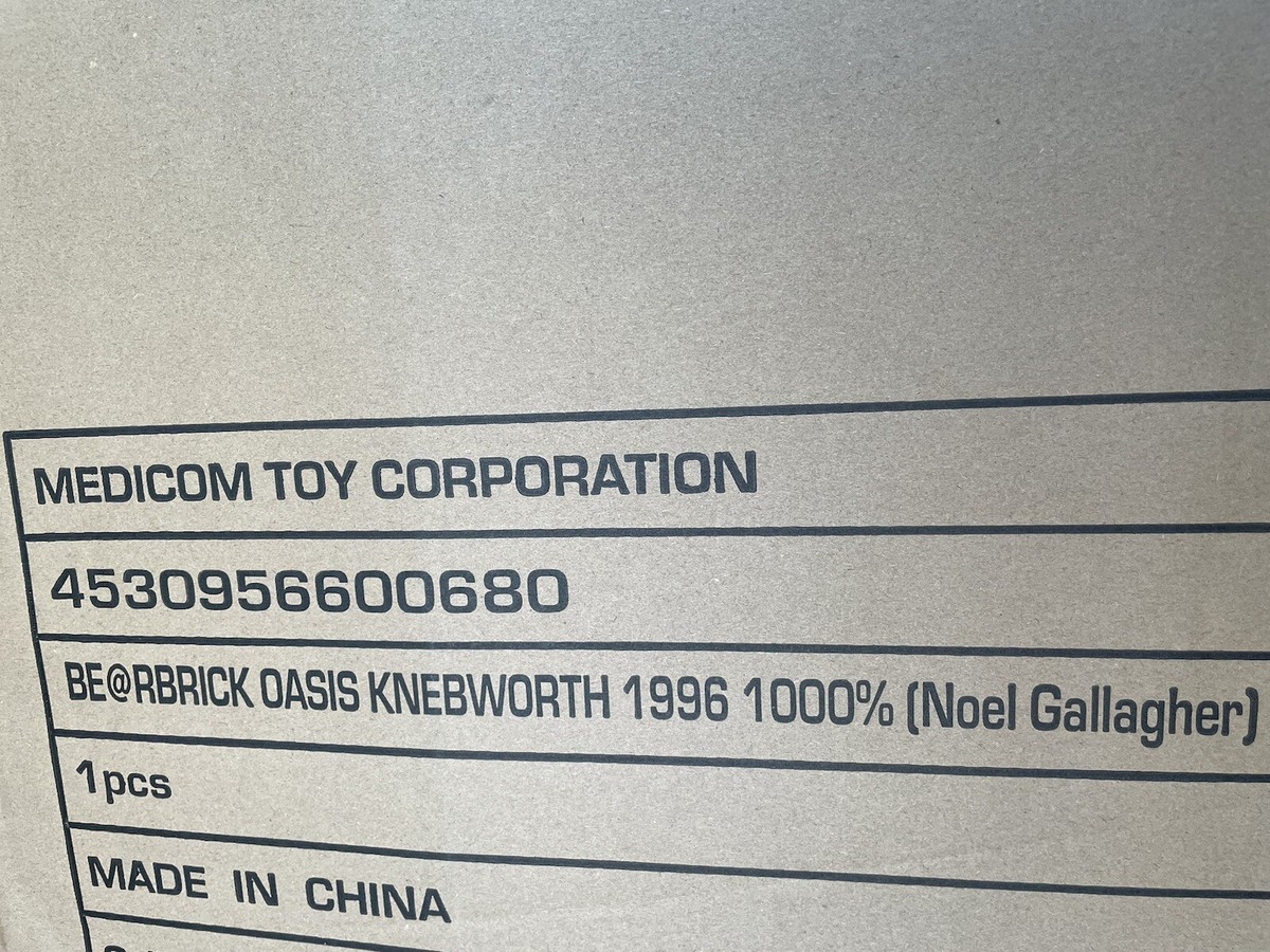 MEDICOM TOY BE@RBRICK OASIS KNEBWORTH 1996 Noel Gallagher MEDICOM TOY BE@RBRICK OASIS KNEBWORTH 1996 Noel Gallagher