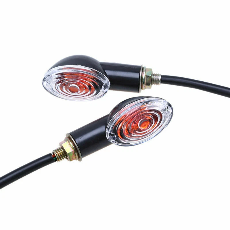 2x Luces de giro para motocicleta indicadores intermitentes aptos para Honda Harley Yamaha Foto 4 de 4