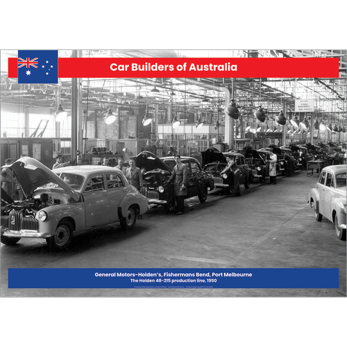Car Builders Australia Art Print Holden GMH Fishermans Bend 1950