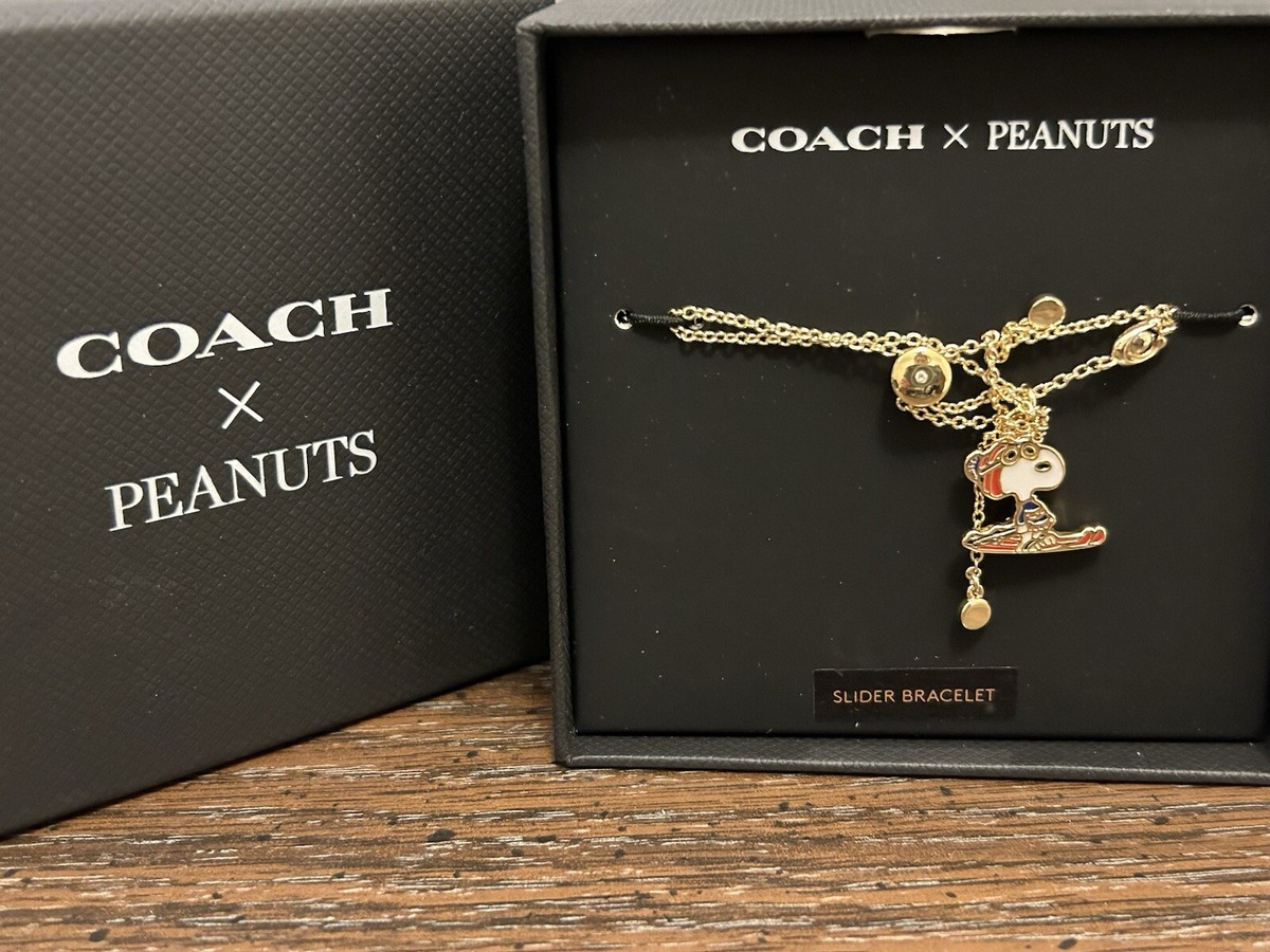 ⭐️Coach X Peanuts Snoopy Crystal Slider Bracelet ~ NWT | eBay