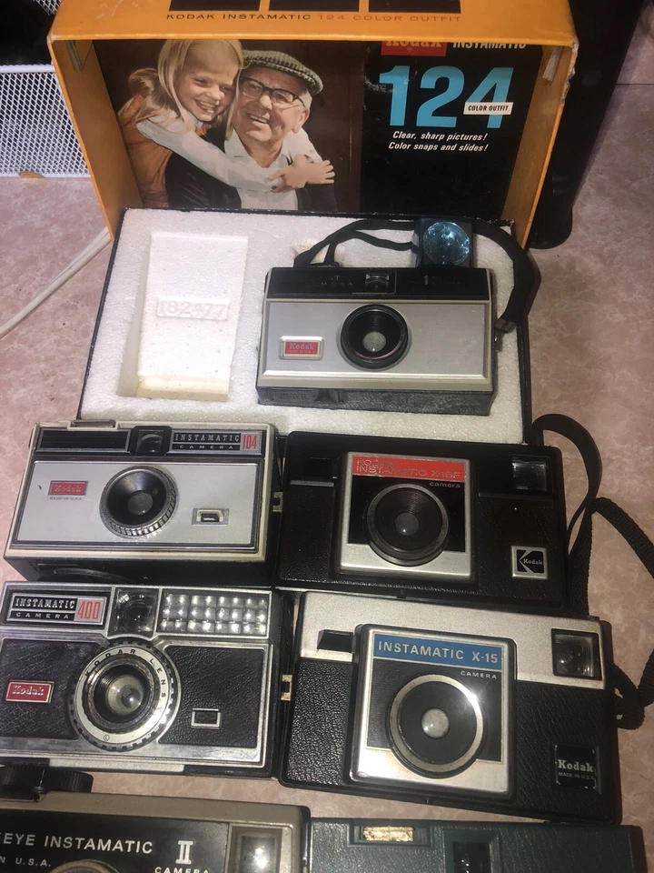 复古相机 7 件装柯达 Instamatic:未经测试 — 第 2/4 张图片