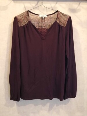 Dunkelrosa Bluse Spitze Gr.36 Jacqueline Riu (2212060)