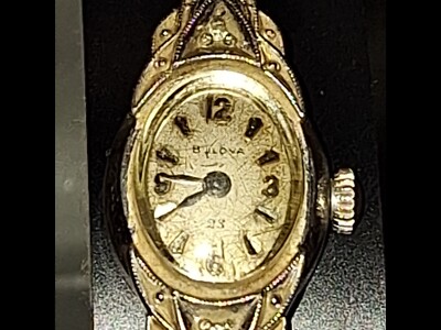 Vintage (ladies)Bulova M4 10k rgp 23 jewel Diamonds) #P96364