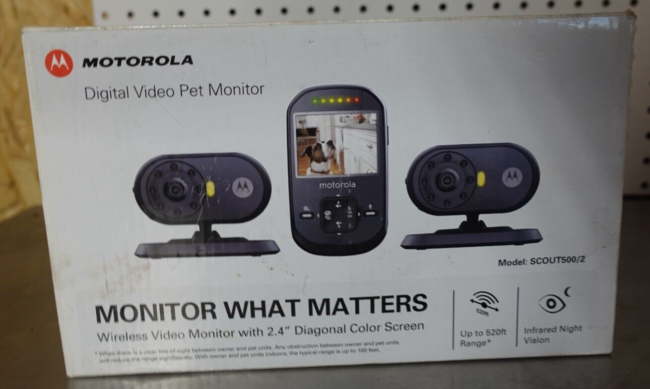 Motorola Scout 500/2 WiFi Digital Video Pet Monitor Camera - New-image