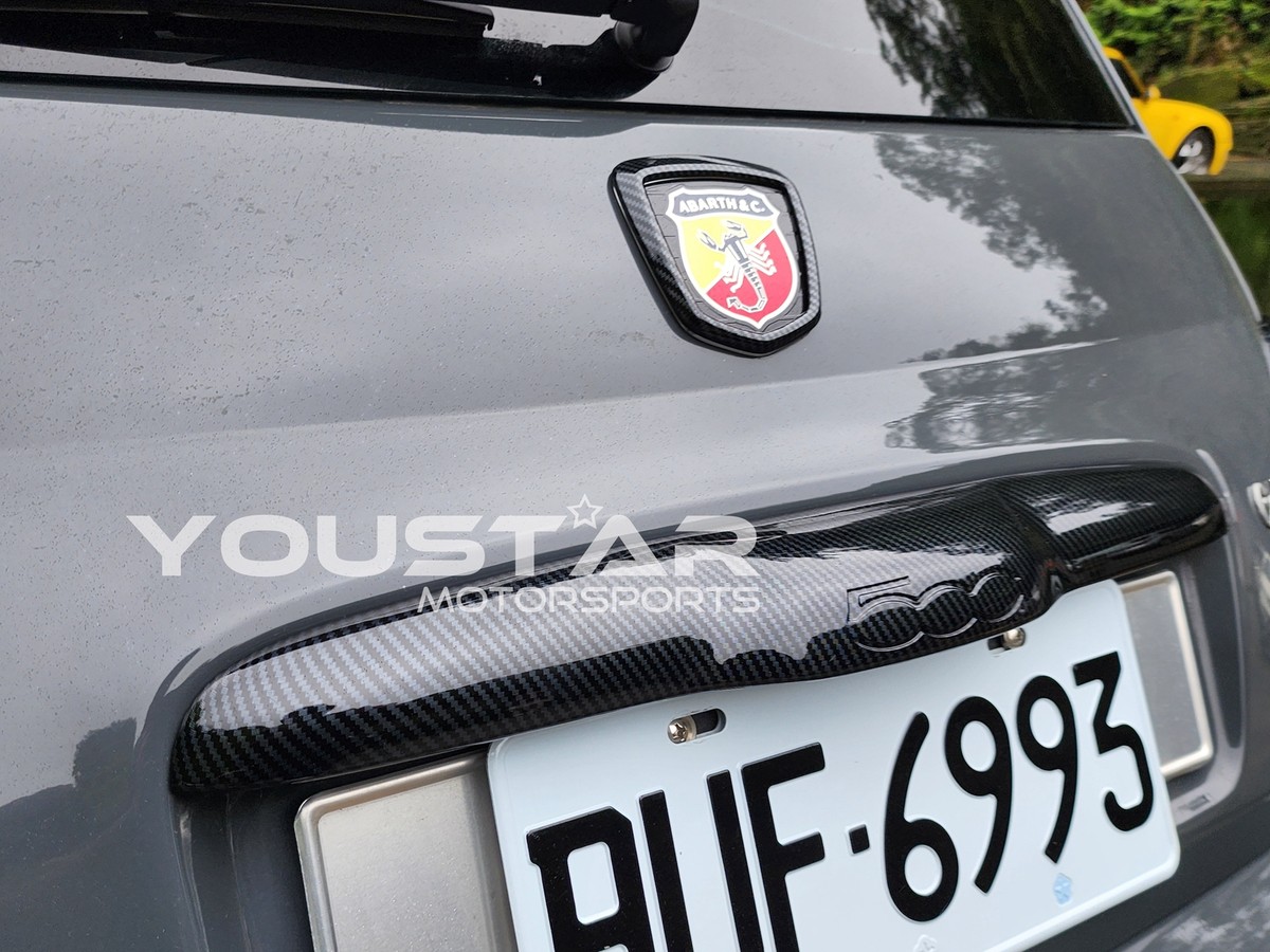 KUNGKIC Calandre Avant Fibre Carbone Véritable Abarth 595/695 2017-2023 - Accessoire Extérieur