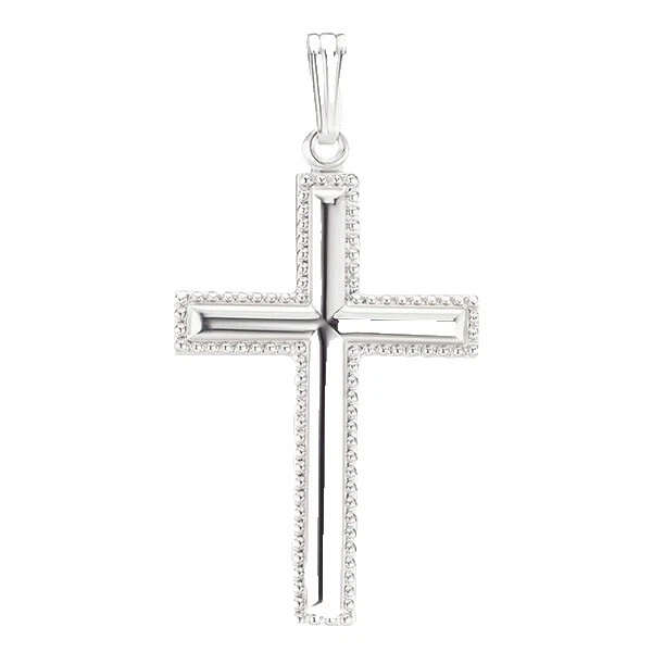 Cadenas, collares y colgantes religiosos de oro blanco para hombre