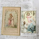Souvenir First Communion 2 Pious Images 1894 Holy Card Santino 19thC