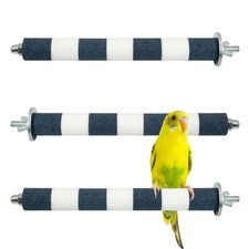 3 Pcs Bird Perches for Cage Sandstone Parrot Stand Perch Removable Parakeet G...