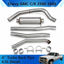 4 Turbo Exhaust Pipe W Muffler For 94-00 Gm Ck 2500 3500 6.5l Duramax Diesel