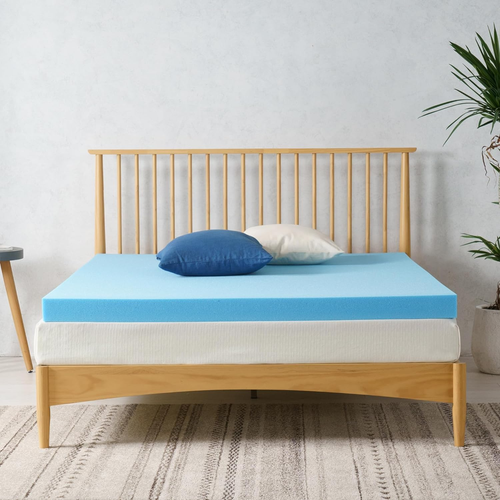 3 Inch Green Tea Cooling Gel Memory Foam Mattress Topper, Smaller, More Convenie - Picture 8 of 11