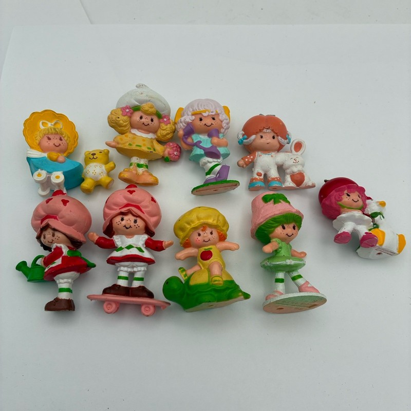 Rare Vintage Strawberry Shortcake Miniatures Mini Figures 1980s Lot 9