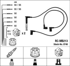 NGK Zündleitungssatz 0748 für MERCEDES W124 124 C140 W140 KLASSE 400 034 SEL 140 NGK Zündleitungssatz 0748 für MERCEDES W124 124 C140 W140 KLASSE 400 034 SEL 140