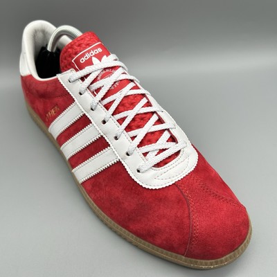 2016 Adidas Originals Athen BB3126 rot weiß Herren UK 9 Terrassen Freizeit Turnschuhe
