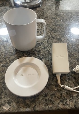 Ember Mug Temperature Control Smart Mug 10oz - White W/ Charging Base