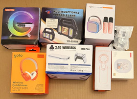 MIXED LOT ELECTRONICS - SMARTWATCHES, HEADPHONES, GAME CONSOLE  - SEE PICTURES