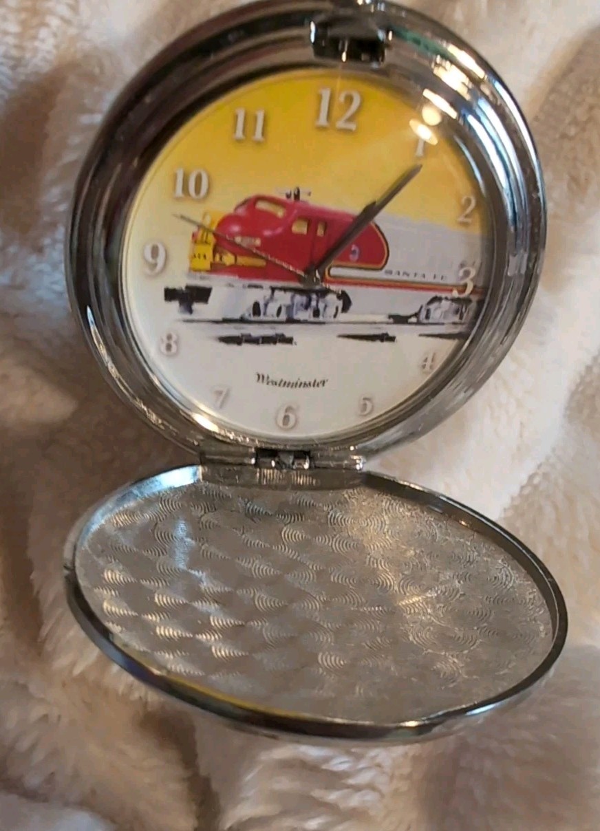 Pocket Watch Lionel Train Silvertone Case By Westminster