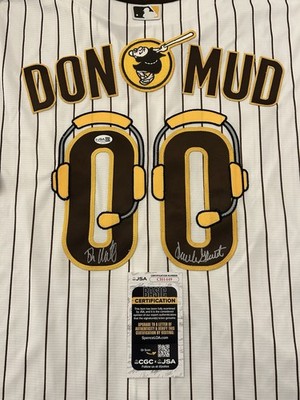 Don Orsillo & Mark Mud Grant Signed Padres Jersey Autographed