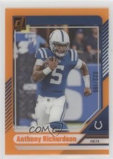 2024 Panini Clearly Donruss Orange 22/199 Anthony Richardson #24 1oa8