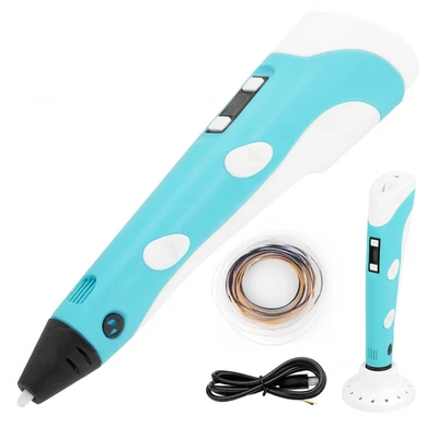 ACCESSOTECH 3d Printing Pen Set Doodle Printer Drawing LCD Screen 3 Colours for Kids Adults