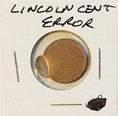 95% Off Center Lincoln Cent Error Strike  IN LIB  Visible 8 O clock Position