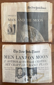 Moon Landing Newspaper LOT NY Times Sections July 17 & 21, 1969  - SEE PHOTOS