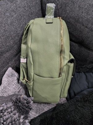 London Fog‎ - Stella Pebble Backpack Olive – 100th Anniversary NWT + Dust Bag Olive Green London Fog Stella Pebble 100th anniversary  main image 3