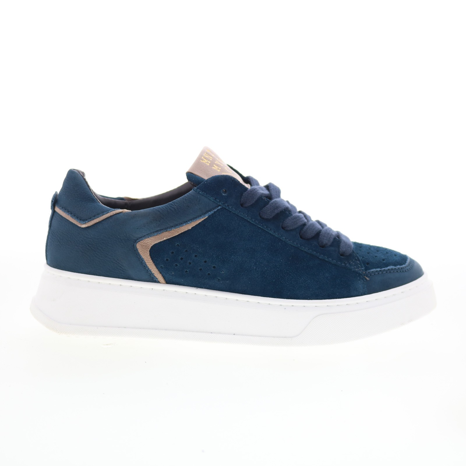 Miz Mooz Tristin Womens Blue Suede Lace Up Lifestyle Sneakers Shoes 12590₽
