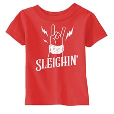 Toddler Funny T Shirts Sleighin Sarcastic Santa Claus Graphic Novelty Tee For