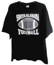 University Of South Alabama Football Black T-Shirt Adult 3XL XXX-Large NCAA