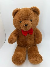 Dakin Honey Jo Brown 20" Plush Teddy Bear with Red Bow Tie Fun Farm 1986