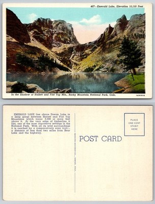 Emerald Lake Rocky Mountain National Park Colorado Postcard