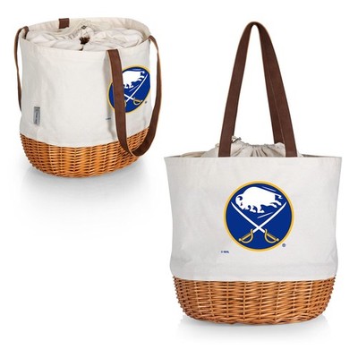 Picnic Time Nhl Buffalo Sabres Coronado Canvas And Willow Basket Tote Picnic