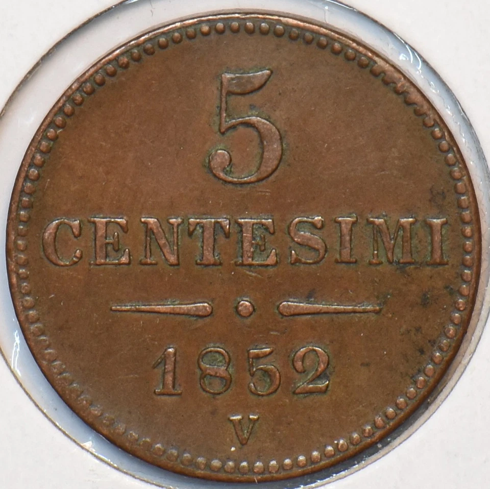 Italian States 1852 V 5 Centesimi Lombardy-Venetia 295936 combine shipping - Image 2 of 2