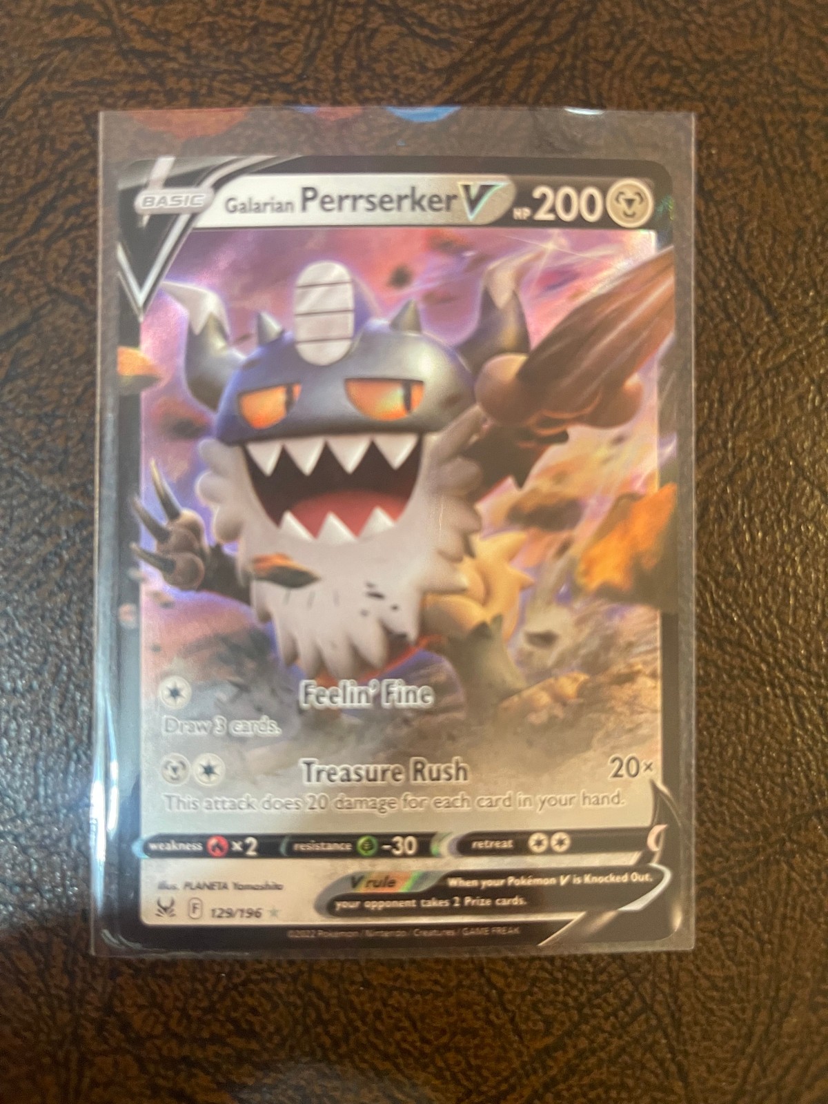 Galarian Perrserker V 129/196 Swsh11: Lost Origin Holo-NM