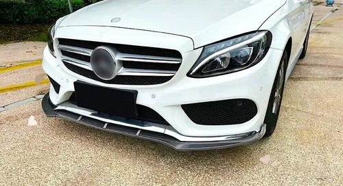 Mercedes C Class AMG Line C43 Carbon Fibre Front Splitter Spoiler Lip W205 C205 - Picture 6 of 9