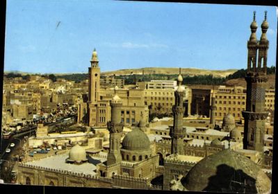 Ansichtskarte Postkarte Cairo Ägypten Kairo Stadtansicht Panorama Minaret Afrika