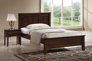 Spuma Modern Rustic Style Dark Brown Carved Wood Headboard ...