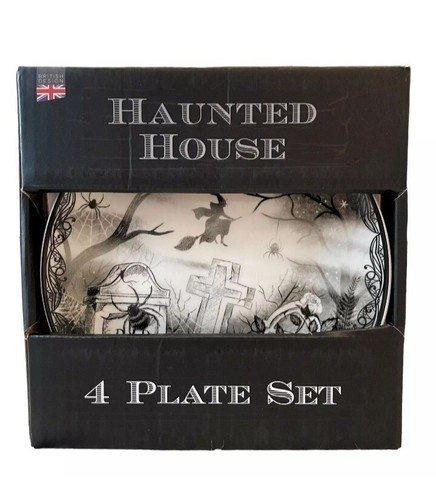 Eaton Fine Dining Spooky Haunted House Halloween Vorspeisenteller 4er Set NEU