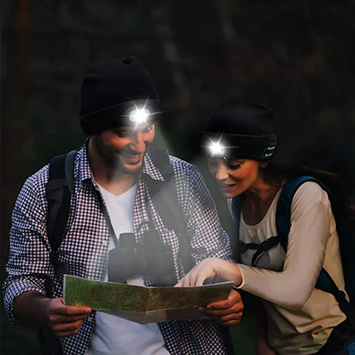 Mit LED Licht Aufladbar Bluetooth Beanie Mütze Hut Wintermütze Strickmütze DHL - Bild 14 von 14