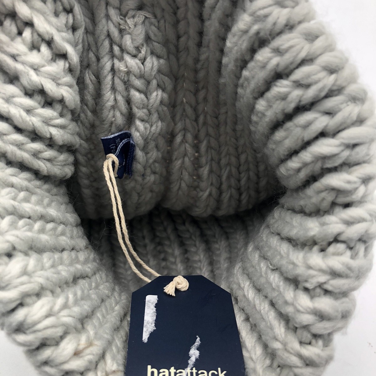 Hat Attack Bryce Knit Removable Pom Pom Beanie Hat One Size Light Grey Warm The North Face NWT Oh Mega Pom Hat One Size | Mercari main image 3