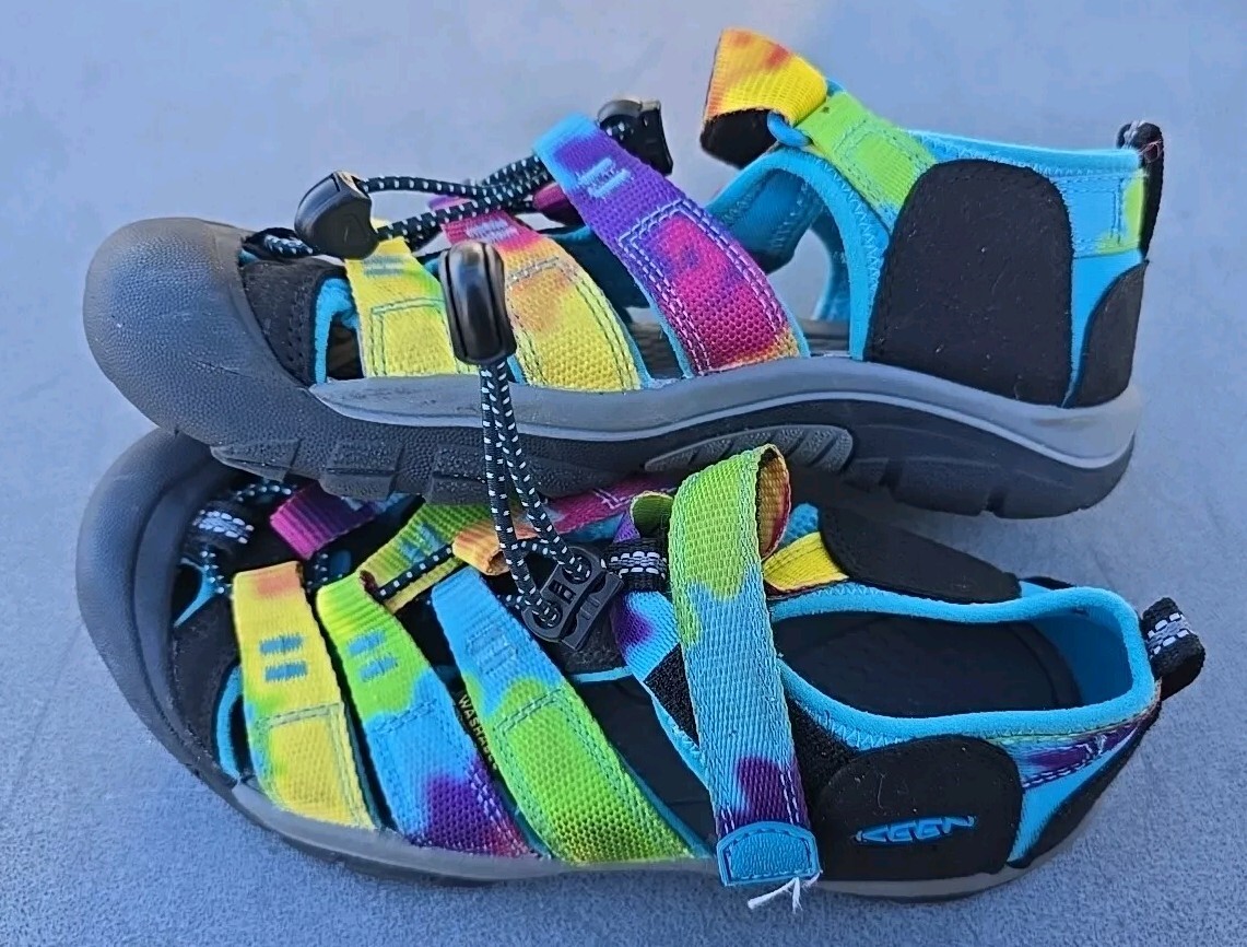 Sandali Keen bambini taglia 3 Newport H2 scarpe da acqua arcobaleno tie dye outdoor ottime condizioni