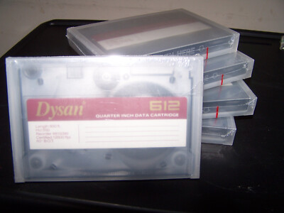Dysan  612, 5 pieces, 600 feet, Formatted 1/4 Inch Data Cartridge, 
